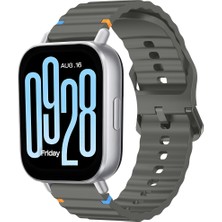 Sneezy Redmi Watch 5 Lite 5 Active Ile Uyumlu Dalga Desenli Tokalı Yumusaş Soft Silikon Kordon