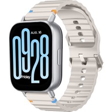 Sneezy Redmi Watch 5 Lite 5 Active Ile Uyumlu Dalga Desenli Tokalı Yumusaş Soft Silikon Kordon