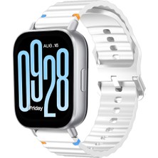 Sneezy Redmi Watch 5 Lite 5 Active Ile Uyumlu Dalga Desenli Tokalı Yumusaş Soft Silikon Kordon