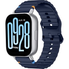 Sneezy Redmi Watch 5 Lite 5 Active Ile Uyumlu Dalga Desenli Tokalı Yumusaş Soft Silikon Kordon