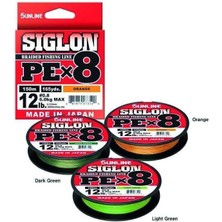Sunline Siglon Braid Pe X8 0.540 mm 250M Multicolor 8 Kat Ip Misina 60KG Çeker