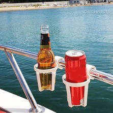 Goldsea Marine Tekne Bardaklık Ø25-30MM Vardevelaya Asma Plastik Beyaz 3 Adet