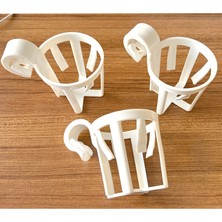 Goldsea Marine Tekne Bardaklık Ø25-30MM Vardevelaya Asma Plastik Beyaz 3 Adet