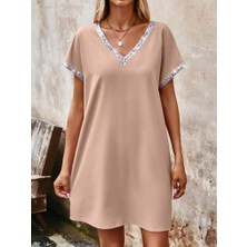 Rose's Boutiqe All About Women Kadın Yaka ve Kol Pul Payet Şeritli Ithal Krep Elbise