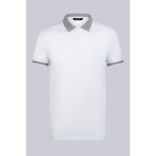 Hatemoğlu Beyaz Regular Fit 100% Pamuklu Polo Yaka Tişört