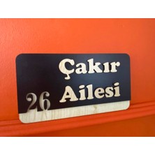 Dekoratif Ahşap Kapı Numaralığı, Kapı Isimliği, Isimli Daire Numarası, Otel Numarası ,oda Numarası