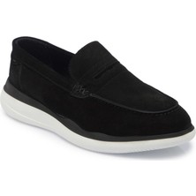 Tergan  Siyah Hakiki Süet Deri Erkek Loafer - E24I1AY56644-A01