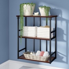 Abronya Çok Amaçlı Raf  Ahşaplı Metal Raf 1 Adet