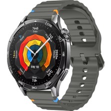 Sneezy Huawei Watch Gt2 46 Gt2 Pro 46 Ile Uyumlu Dalga Desenli Tokalı Yumusaş Soft Silikon Kordon