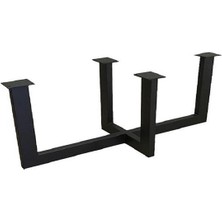 Abronya Metal Orta Sehpa Ayağı Tasarım Orta Sehpa Ayağı 1 Adet Siyah Renk