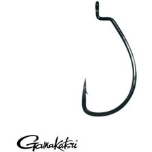 Gamakatsu  Worm Offset Ewg Sl No:2/0 Siyah Olta Iğnesi 6 Adet