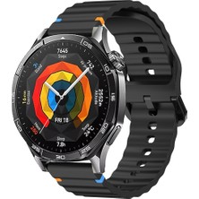 Sneezy Huawei Watch Gt4 46MM Ile Uyumlu Dalga Desenli Tokalı Yumusaş Soft Silikon Kordon