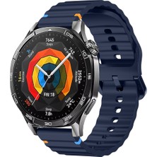 Sneezy Huawei Watch Gt4 46MM Ile Uyumlu Dalga Desenli Tokalı Yumusaş Soft Silikon Kordon