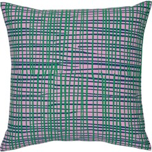 IKEA Hamnkrassıng Pembe-Mavi Yeşil 50 x 50 cm Kırlent Kılıfı