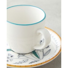 English Home Zelia Bone Porselen 4 Parça 2 Kişilik Kahve Fincan Takımı 90 ml Renkli