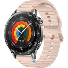 Sneezy Huawei Watch Gt5 46MM Ile Uyumlu Dalga Desenli Tokalı Yumusaş Soft Silikon Kordon
