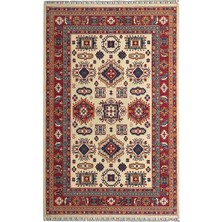 Eko Halı Harem HRM01 Cream Geleneksel Desenlere Sahip Yün ile Üretilen Renkli Özel Tezgah Halı