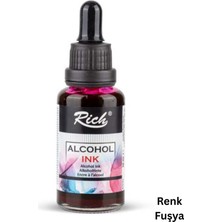 Alkol Bazlı Mürekkep (Alcohol Ink) – 30 Ml, Krapon Çiçek Yapım, Dıy Mürekkebi, Fuşya