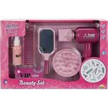 Pretty Pinky Sesli ve Işıklı Saç Tasarımı Güzellik Seti - Saç Kurutma Makineli Set