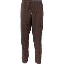 Ottoland Erkek %100 Saf Pamuk Kumaş Pantolon Düz Paça Yanlardan Cepli Beli Bağcıklı Rahat Kesim Tam Kalıp