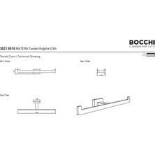 Bocchi Matera Tuvalet Kağıtlık Ikili Açık Krom 3021-0010
