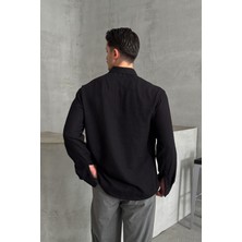 HYMAN Erkek Oversize Kesim Keten Gömlek