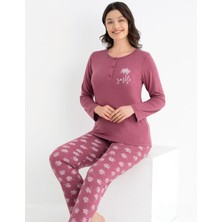 Alperi Uzun Kol Mevsimlik Pijama Takımı Viskon Alperi 790-55
