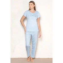 Alperi Kısa Kol Mevsimlik Pijama Takımı Viskon Alperi  780-22