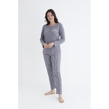 Alperi Uzun Kol Mevsimlik Pijama Takımı Viskon Alperi 790-31