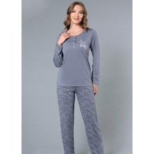 UZUN KOL MEVSİMLİK PİJAMA TAKIMI VİSKON ALPERİ 790-53