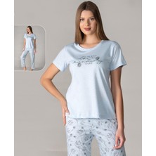 Alperi Kısa Kol Yazlık Pijama Takımı Viskon Alperi 780-24