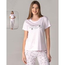 Alperi Kısa Kol Yazlık Pijama Takımı Viskon Alperi 780-24