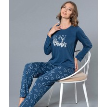 Alperi Uzun Kol Mevsimlik Pijama Takımı Viskon Alperi 790-56