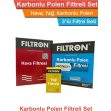 Bmw 3 Serisi F30 3.20I 2.0 184HP Filtron Filtre Bakım Seti 2012-2014 Hava+Yağ+Karbonlu Polen