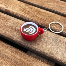 Latte Art Kahve Fincanı Anahtarlık  Barista Aksesuarı  Kahve Severler Hediye  Sevgili Hediyesi