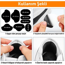Fixall Adhesive Products Suni Deri Ayakkabı Tamir Yaması Topuk Desteği Arkası Yapışkanlı Yenilik 16 Adet Gri Renk