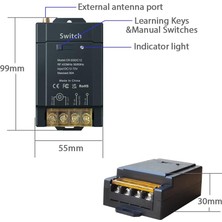 Kablosuz Uzaktan Kumanda Dc 12 - 72 V Rf 1500 Metre 12V Adaptörlü Uzun Mesafe Rf Kapı Kontrol Seti