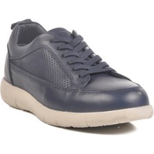 Lacivert Hakiki Deri Erkek Günlük Ayakkabı Lion LO2080-F604 M