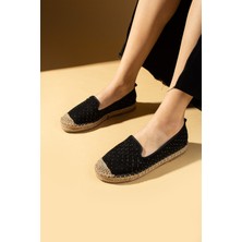 Pembe Potin Lazer Kesim Rahat Hasır Taban Dilli Kadın Babet 68-1024-25SÜET