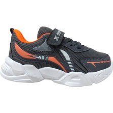 Hammır Cek Gri Turuncu Beyaz Cırtlı Sneakers Spor Ayakkabı