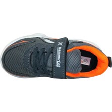 Hammır Cek Gri Turuncu Beyaz Cırtlı Sneakers Spor Ayakkabı
