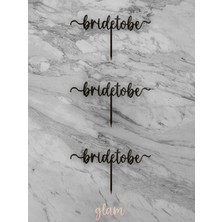 Siyah Bride To Be 3lü Kına Gelin Bekarlığa Veda Partisi Hediyelik Cupcake Kek Tatlı Süs Pasta Kürdan