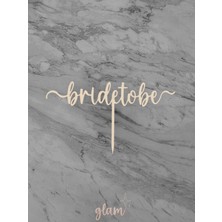 Krem Bride To Be 3lü Kına Gelin Bekarlığa Veda Partisi Hediyelik Cupcake Kek Tatlı Süs Pasta Kürdan