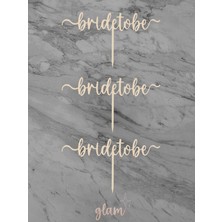 Krem Bride To Be 3lü Kına Gelin Bekarlığa Veda Partisi Hediyelik Cupcake Kek Tatlı Süs Pasta Kürdan