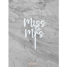 Beyaz Miss To Mrs 3lü Kına Bride To Be Bekarlığa Veda Partisi Cupcake Kek Tatlı Süs Pasta Kürdan