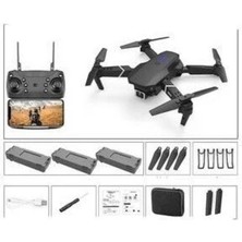 E88 Drone Kameralı Drone App Kontrol Wifi Li Katlanabilir Quatcopter X3 Batarya