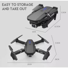 E88 Drone Kameralı Drone App Kontrol Wifi Li Katlanabilir Quatcopter X3 Batarya