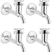 Shoplaza 4lü Artı Aç Kapa 4 Kollu Krom Çevirveli Musluk Duvardan Tek Girişli (  )