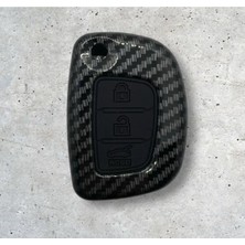 Hyundai Bayon I10 I20 IX35 Elantra Tucson Karbon Anahtar Kılıfı 3.resime Bakınız Lütfen