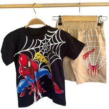 Erkek Çocuk Örümcek Adam Desenli Şortlu Takım